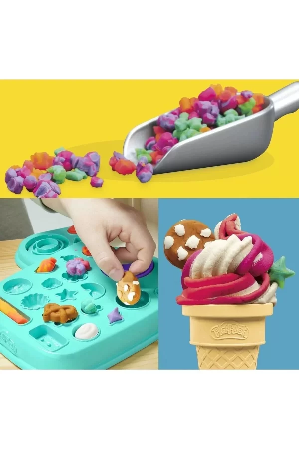 G0028 Play-doh Gökkuşağı Dondurma Makinesi Oyun Seti+3 Yaş