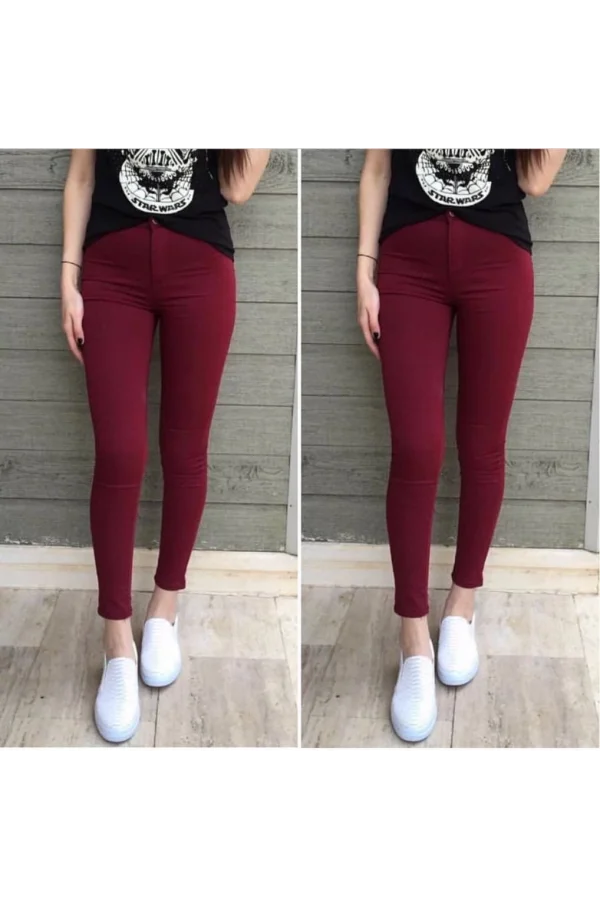 Gabardin Kumaş Yüksek Bel Pantolon 90cm Bel 38cm