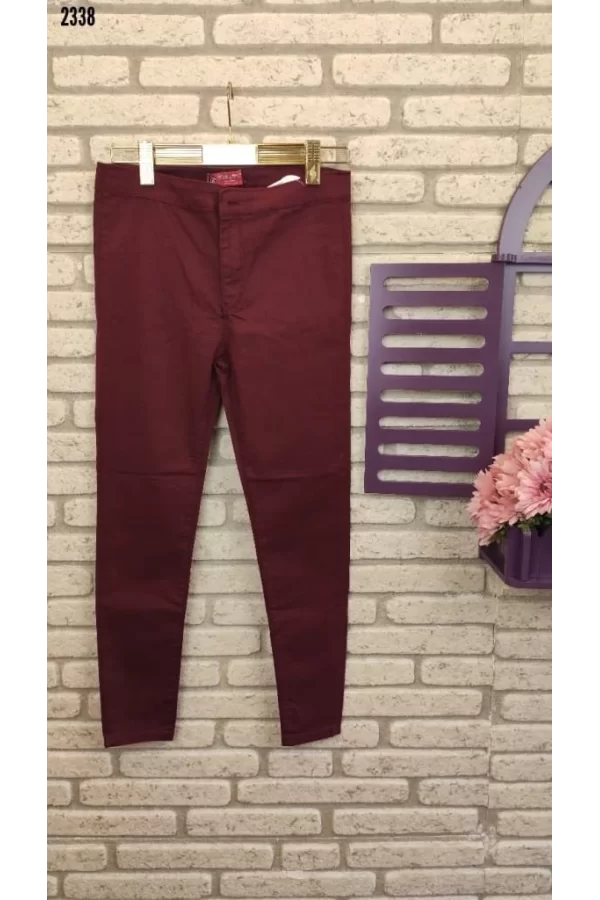 Gabardin Kumaş Yüksek Bel Pantolon 90cm Bel 38cm