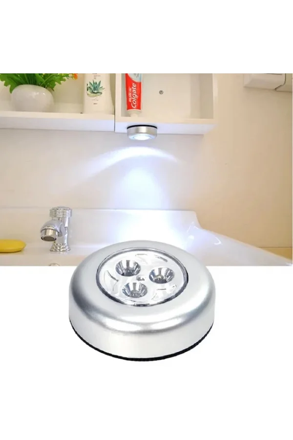 Gardrop - Çekmece - Dolap Köşe Aydınlatıcı Kablosuz  Pilli Led Spot Mutfak Lamba Stick