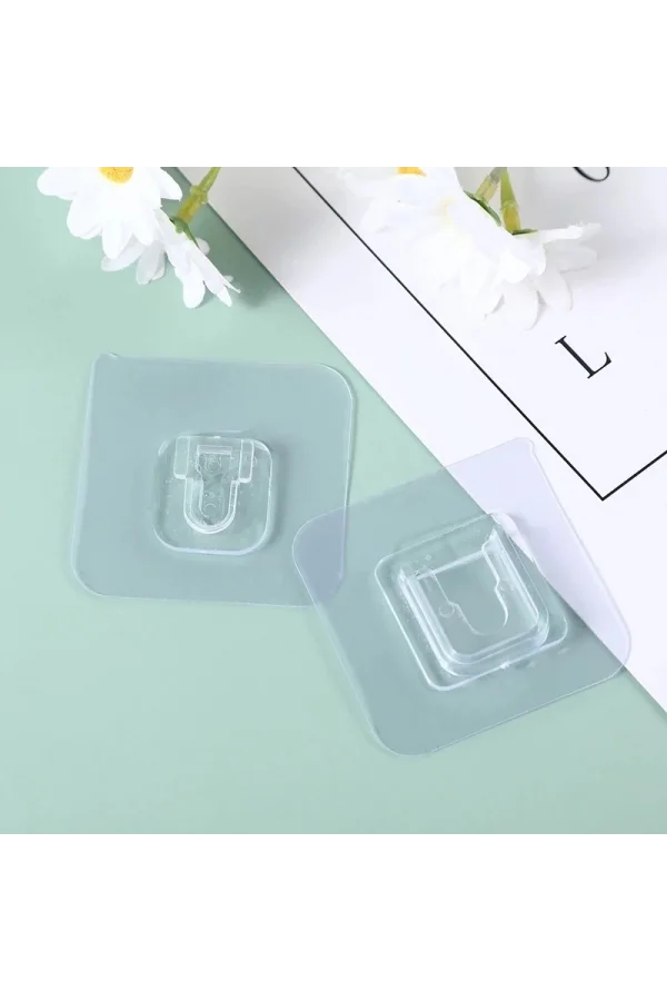 Geçmeli Eşya Sabitleme Klipsleri Şeffaf 4 Lü Set