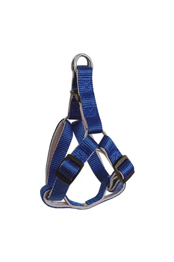 Gezdirme Kayışlı Dokuma Köpek Göğüs Tasma Seti 32*47-110 cm Mavi