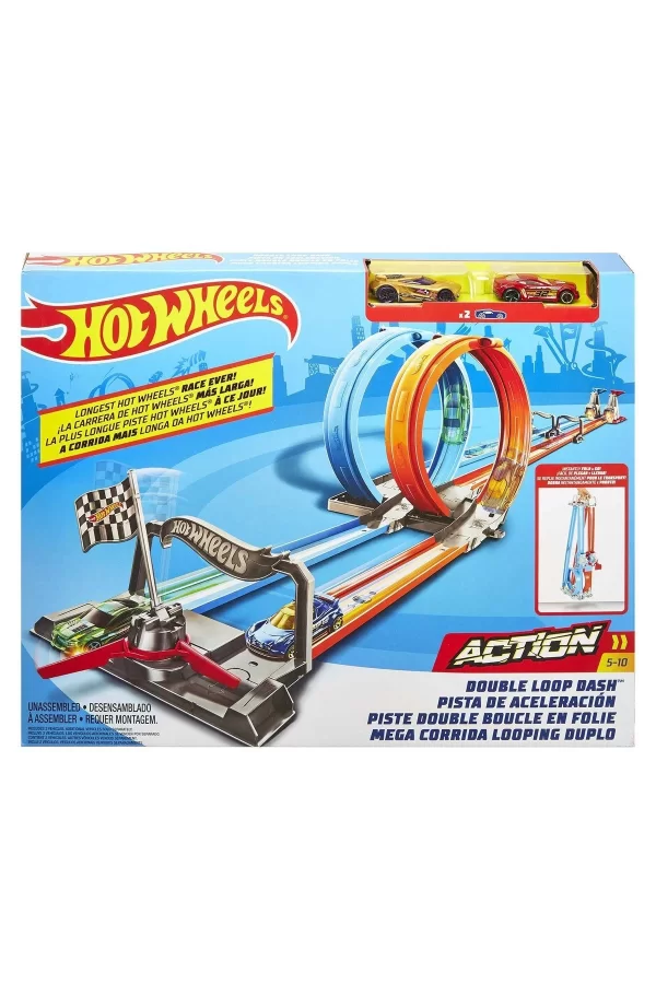 Gfh85 Hot Wheels Çift Çemberde Depar Pist Seti