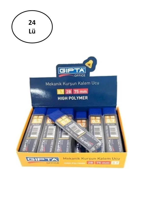 Gıpta 75Mm 2B 0,7Mm Kalem Ucu 20Li Tüp 24lü