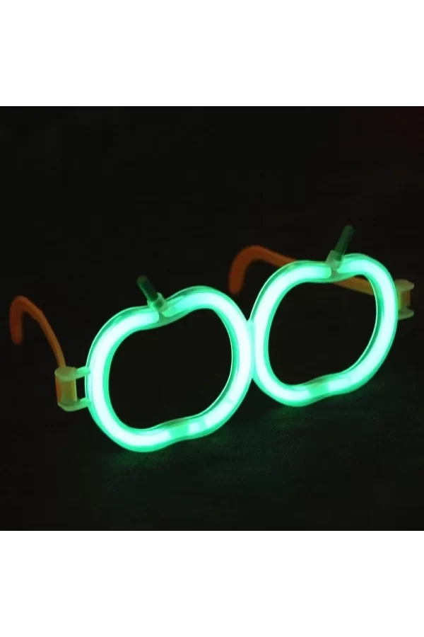 Glow  Elma Gözlük - Glow Partisi Gözlüğü - Glow Stick Gözlük 12 Adet