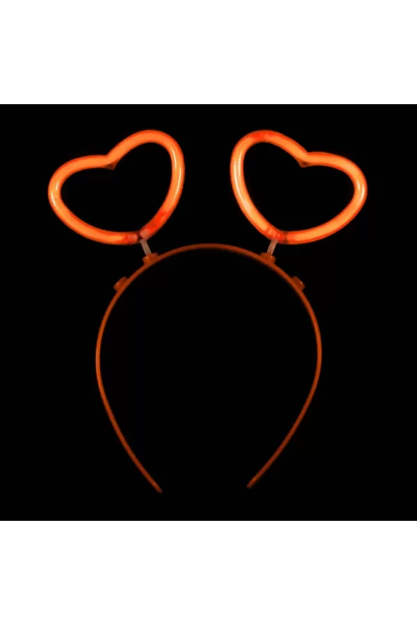 Glow Stick Karanlıkta Yanan Fosforlu Kalp Taç 12 Adet