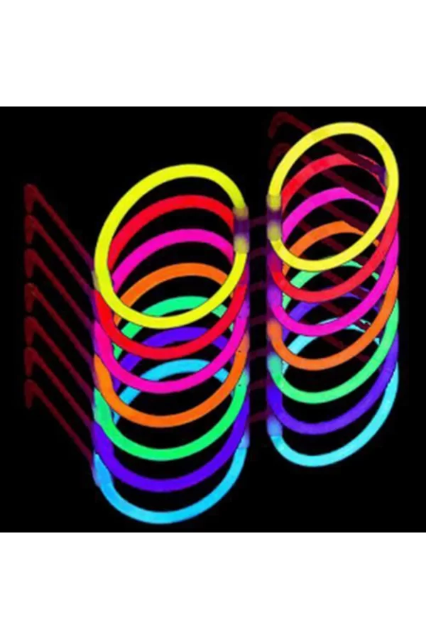 Glow Stick Yuvarlak Parti Gözlüğü 6 Adet