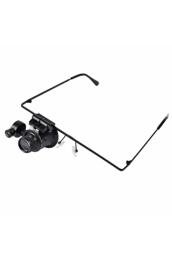 Gözlük Model 20x16mm Optik Lens Led Işık Monoküler Büyüteç