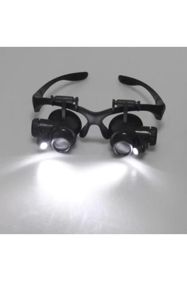 Gözlük Modeli 10x 15x 20x 25x Lens,2led Işıklı,büyüteç