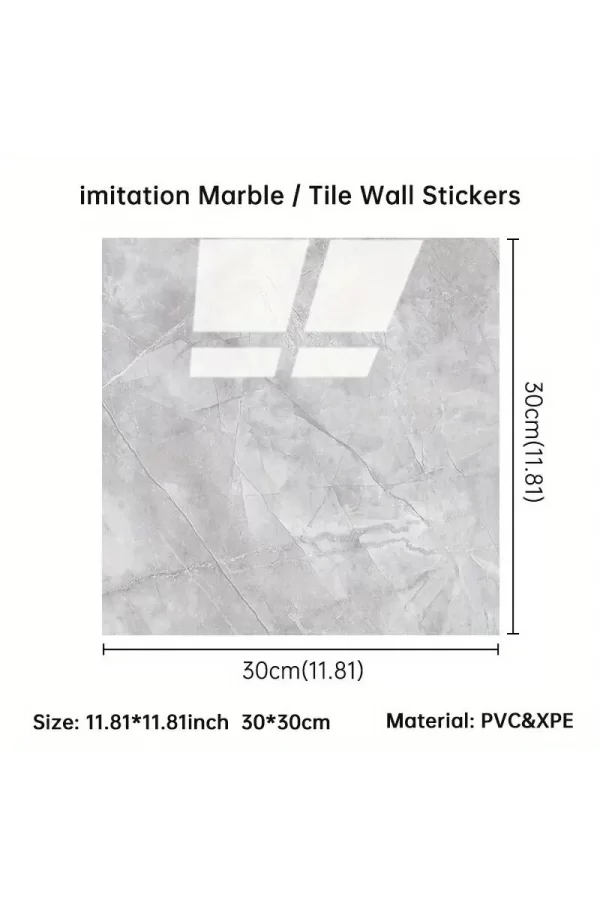 Gri Mermer Desen Du Sticker (30*30)
