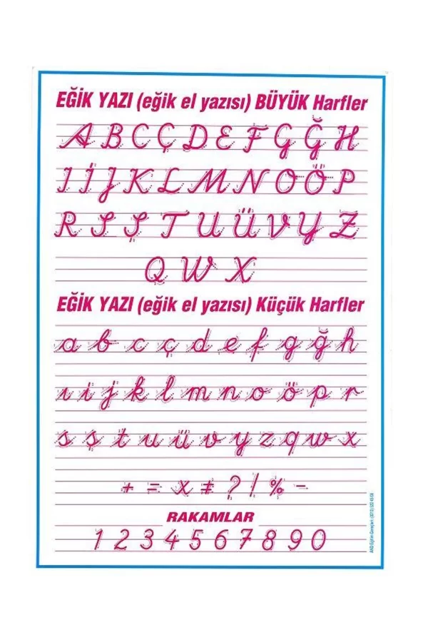 Gülpaş Bitişik Eğik El Yazısı Selefonlu Çıtalı( 50*70)