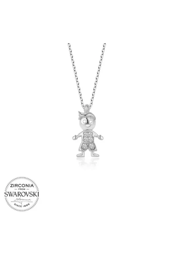 Luz&Pos Swarovski Gümüş Çocuk Bayan Kolye