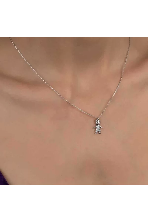 Luz&Pos Swarovski Gümüş Çocuk Bayan Kolye
