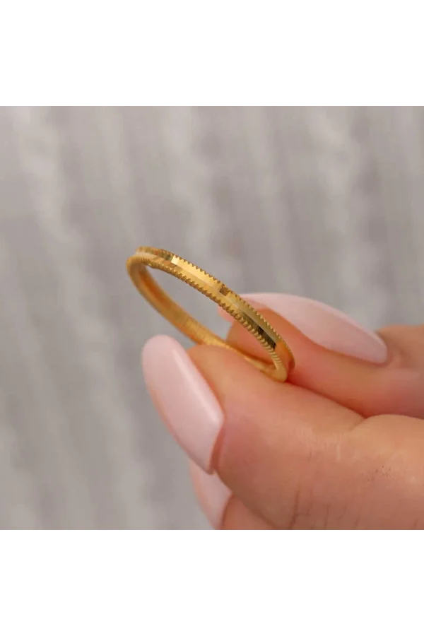 Luz&Pos Gümüş Gold Ajda Kadın Yüzük