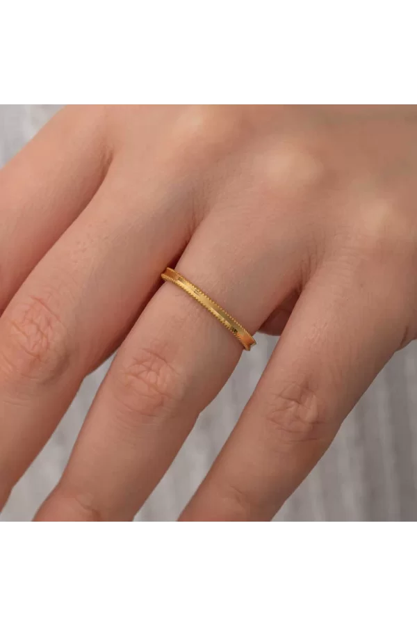 Luz&Pos Gümüş Gold Ajda Kadın Yüzük