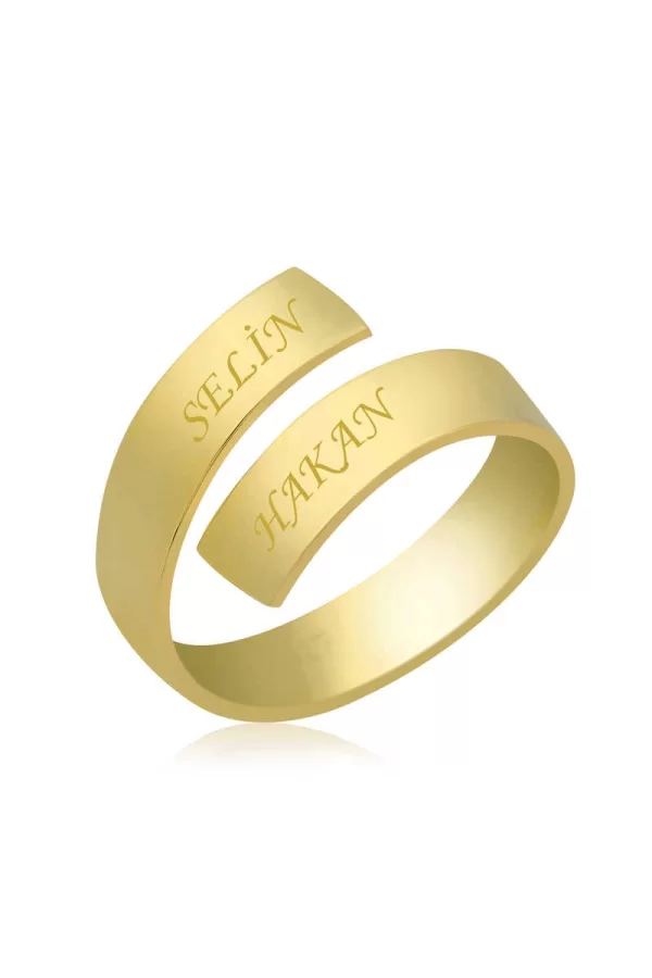 Luz&Pos Gümüş Gold Aşk Sarmalı İsimli Yüzük