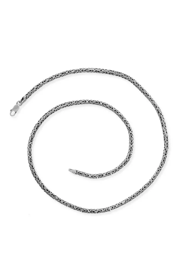 Luz&Pos Gümüş Kral Zincir - 3 Mm Yuvarlak