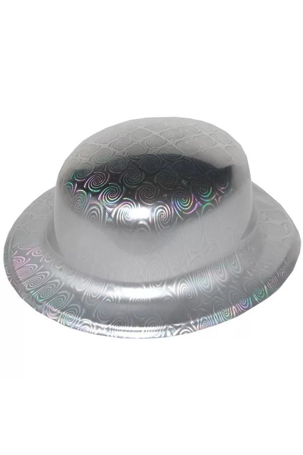 Gümüş Renk Hologramlı Plastik Yulak Melon 27x24 Cm