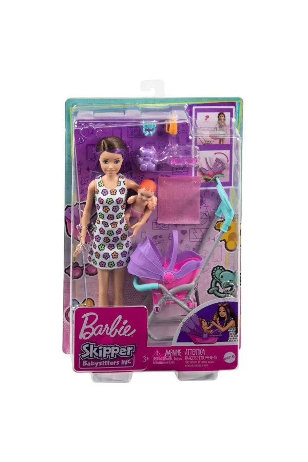 Gxt34 Mor Saçlı Skipper Bebek Bakıcısı  Ve Oyun Seti