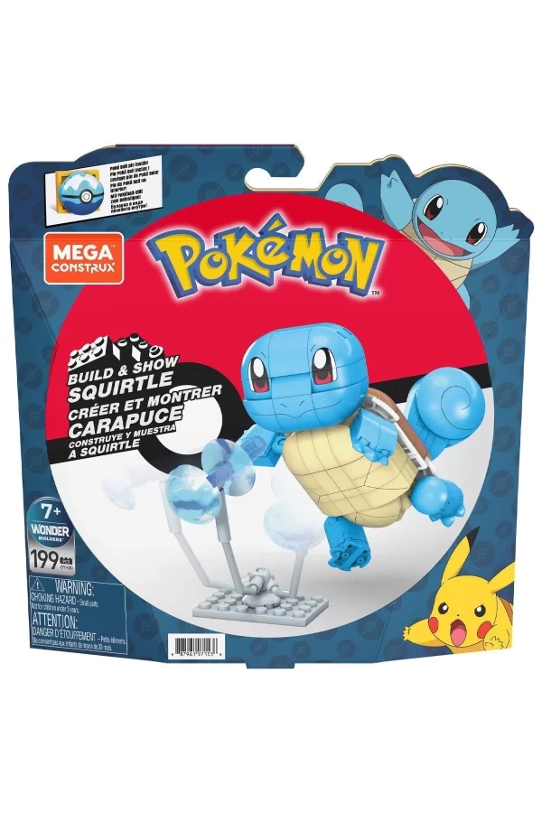 Gyh00 Mega™ Pokémon™ Squirtle - Yap Ve Oyna Figürler 199 Parça +7 Yaş