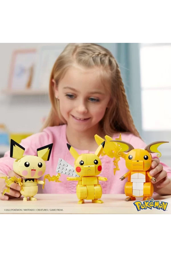 Gyh06 Mega™ Pokémon™ Pikachu Dönüşüm 3lüsü 621 Parça +7 Yaş
