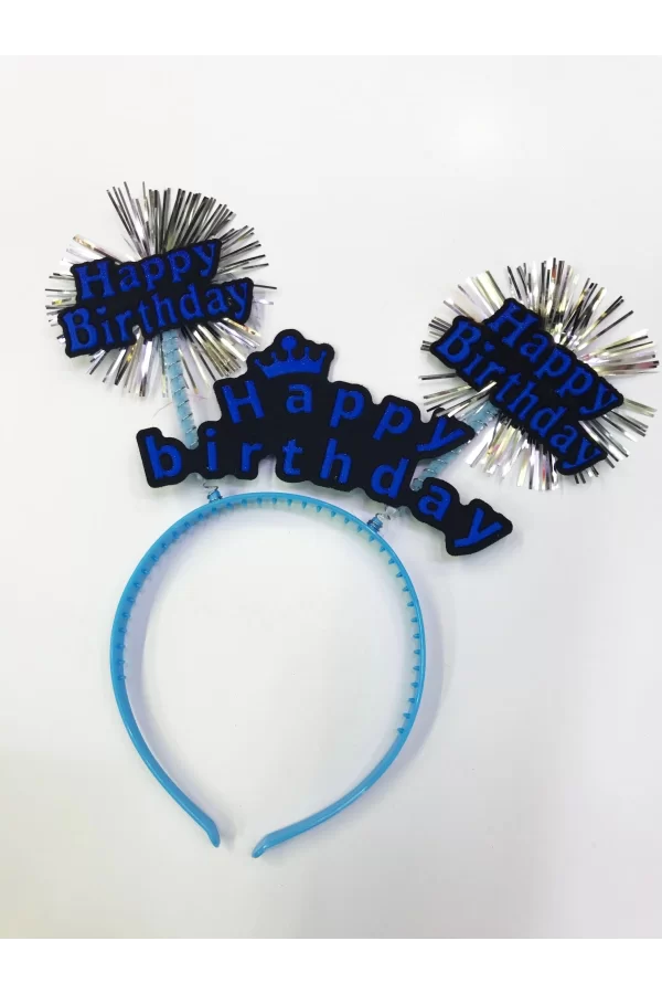 Happy Birthday Neon Renk Doğum Günü Tacı 12 Adet