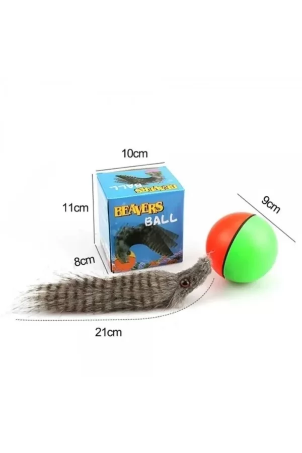 Hareketli Sesli Peluş Toplu Fare Pilli Kedi Oyuncağı 8 CM