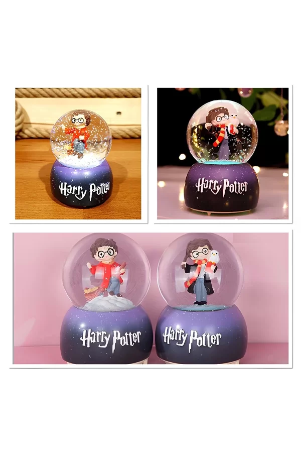 Harry Potter İçi Dönmeli Üflemeli Işıklı Müzikli Kar Küresi Büyük Boy Alk3115