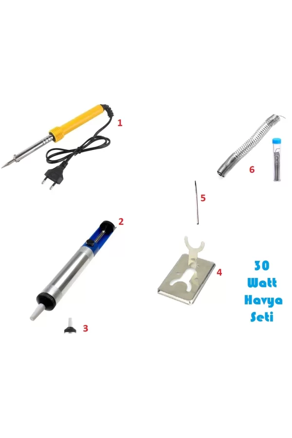 Havya Lehim Set 30 W - 6 Parça Lehim Seti