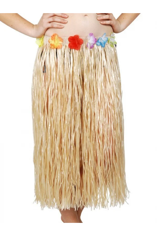 Hawaii Tarzı Hula Eteği – 60 cm Hasır Natural Etek