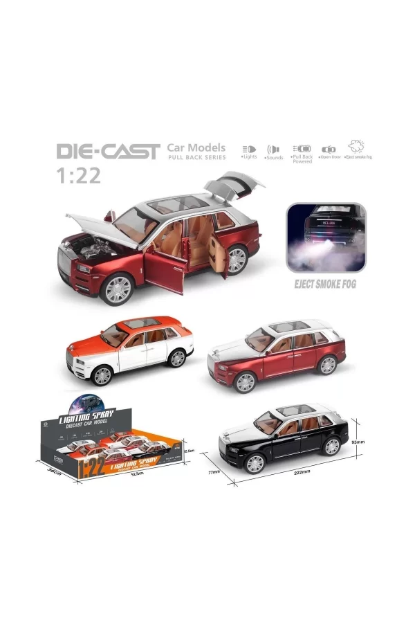 Hcl-806pa Çek Bırak 1:22 Sesli Ve Işıklı Buharlı Rr-lüx Metal Jeep