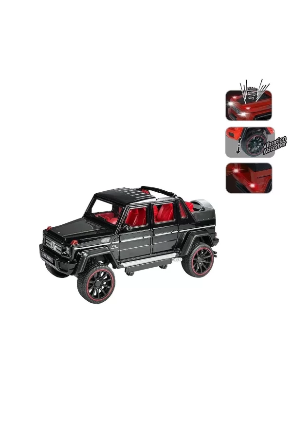 Hcl-902 Çek Bırak 1:22 Sesli Ve Işıklı Metal Jeep -vardem