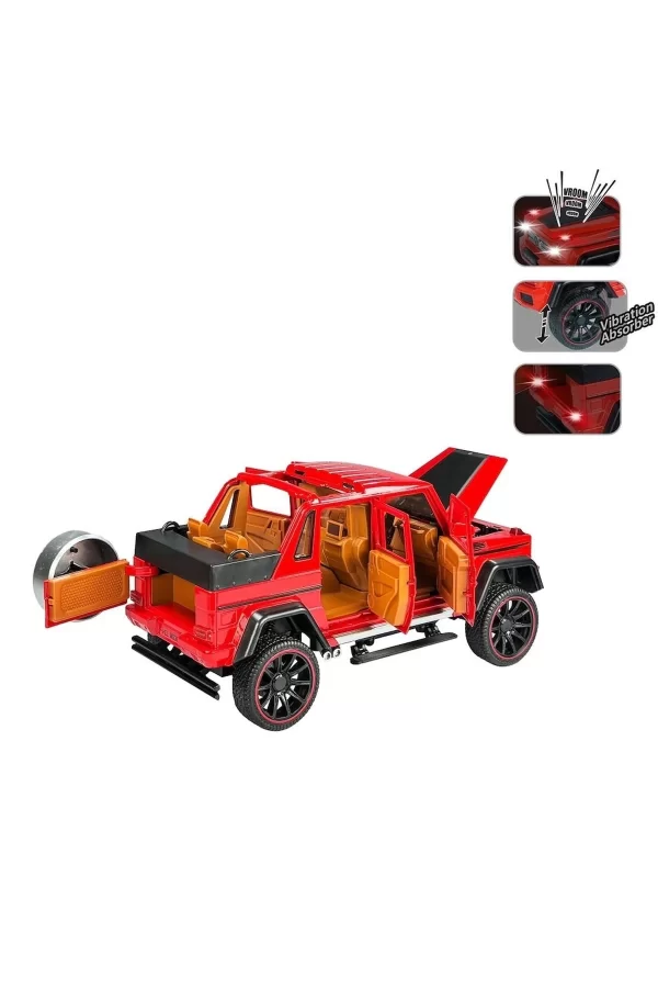 Hcl-902 Çek Bırak 1:22 Sesli Ve Işıklı Metal Jeep -vardem