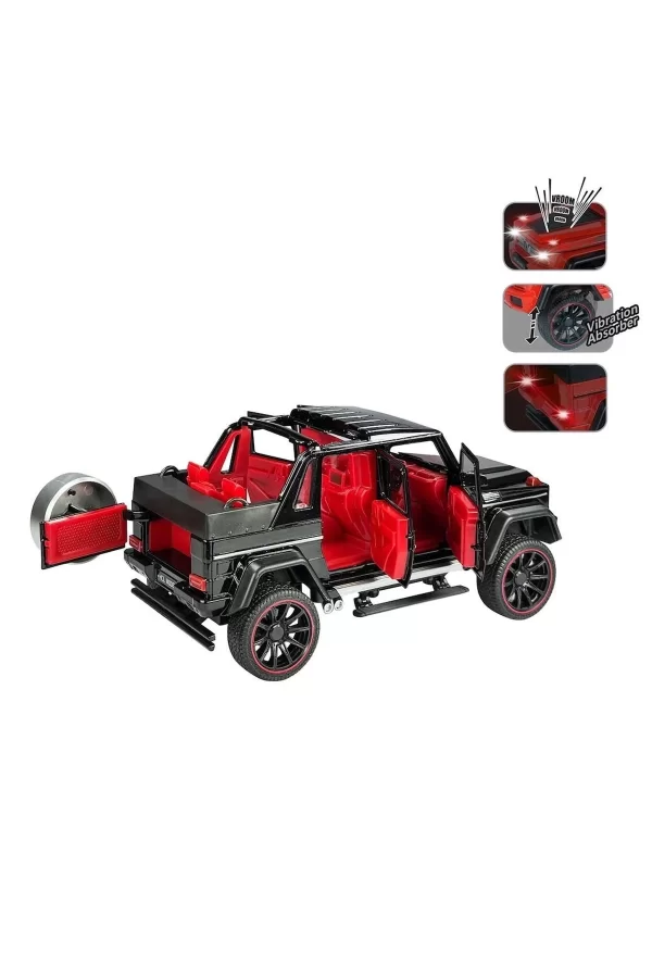 Hcl-902 Çek Bırak 1:22 Sesli Ve Işıklı Metal Jeep -vardem