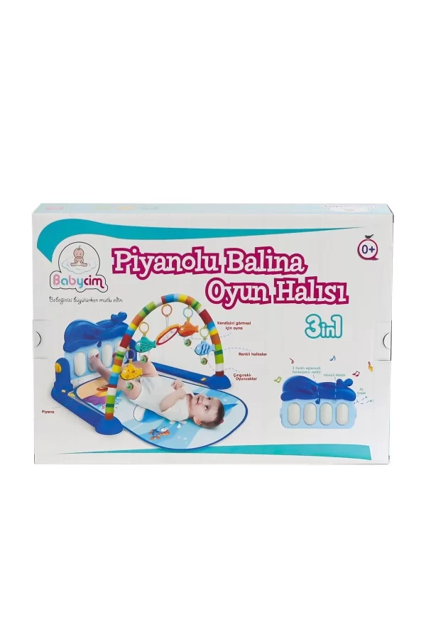He0631 Babycim Pianolu Balina Oyun Halısı -birliktoys