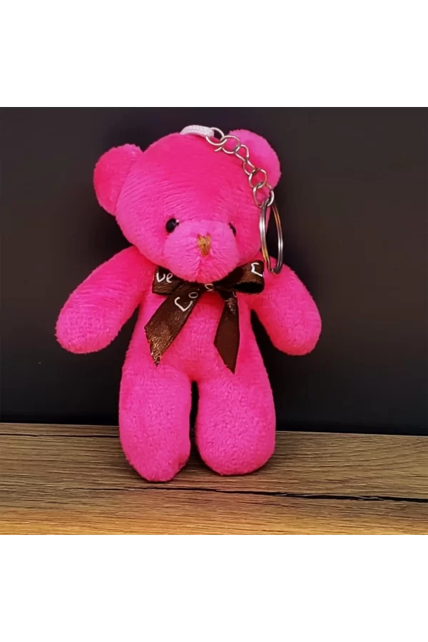 Hediyelik Pembe Tül Kese Ve Ayıcık