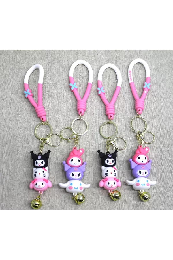 Hello Kitty Ve Arkadaşları Silikon Anahtarlık
