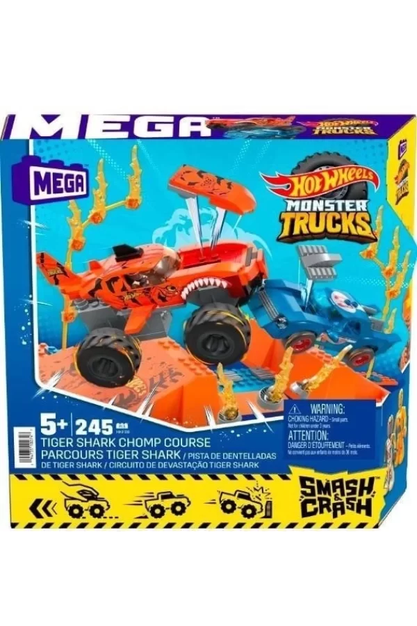 Hkf88 Mega™ Hot Wheels® Smash N Crash Tiger Shark Çarpışma Seti 245 Parça +5 Yaş