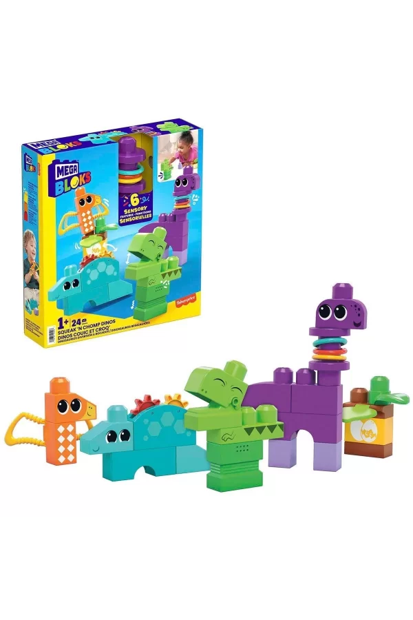 Hkn43 Mega Bloks Sesli Ve Hareketli Dinozorlar 24 Parça +1 Yaş