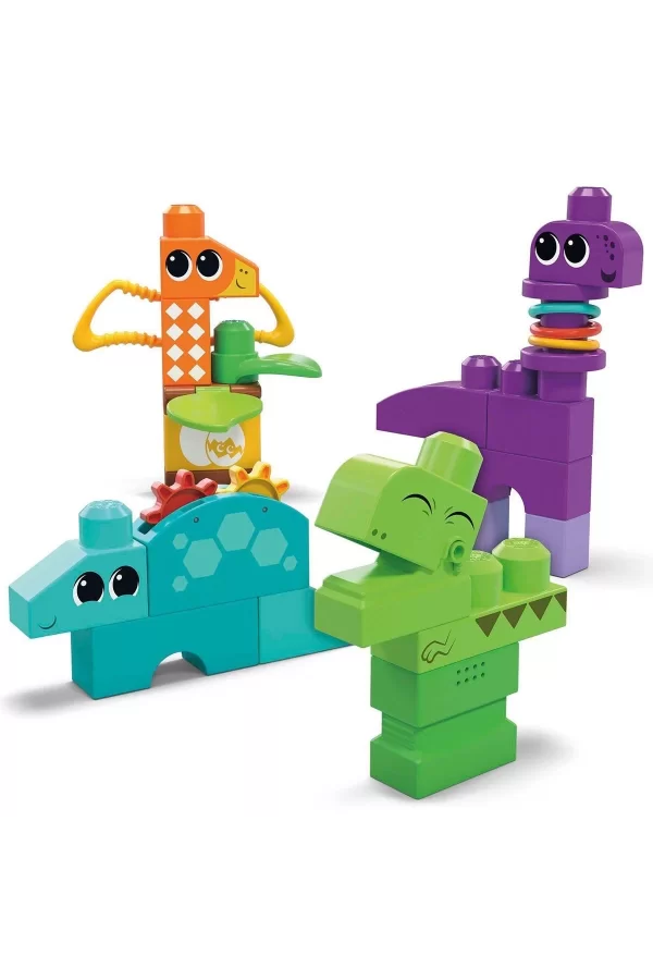 Hkn43 Mega Bloks Sesli Ve Hareketli Dinozorlar 24 Parça +1 Yaş