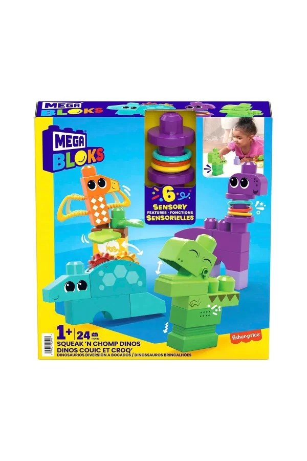 Hkn43 Mega Bloks Sesli Ve Hareketli Dinozorlar 24 Parça +1 Yaş