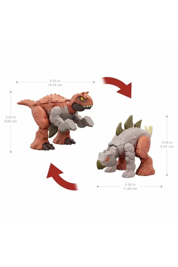 Hlp05 Jurassic World Değişim Serisi - Çifte Tehlike Dinozor Figürleri