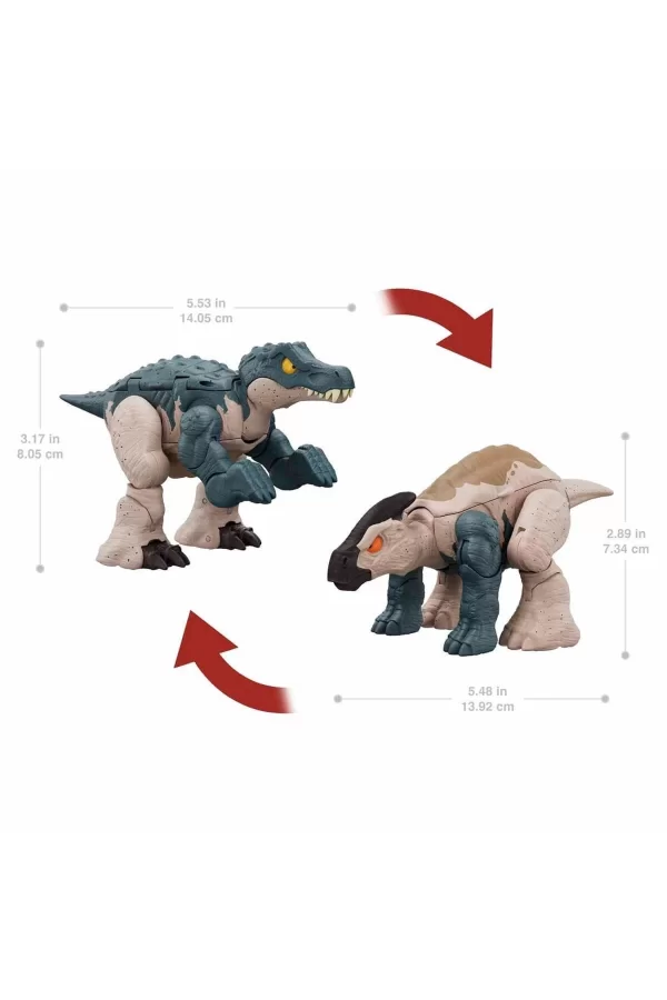 Hlp05 Jurassic World Değişim Serisi - Çifte Tehlike Dinozor Figürleri