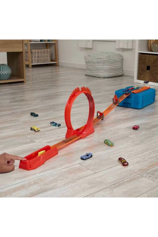 Hmc04 Hot Wheels Track Builder Alev Temalı Akrobasi Seti