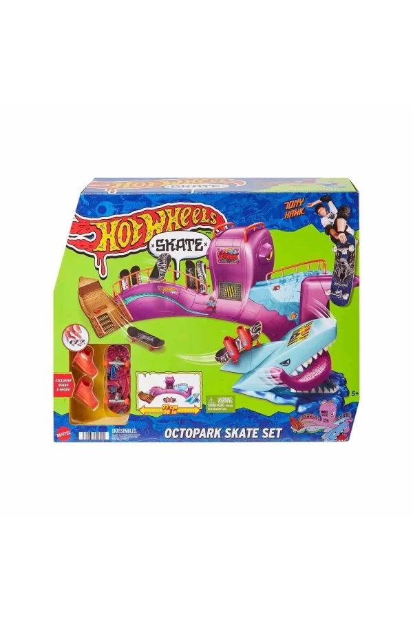 Hmk01 Hot Wheels Skate Ahtapot Kaykay Parkı Oyun Seti
