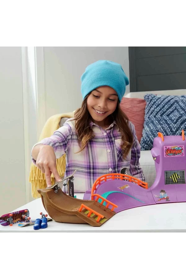 Hmk01 Hot Wheels Skate Ahtapot Kaykay Parkı Oyun Seti