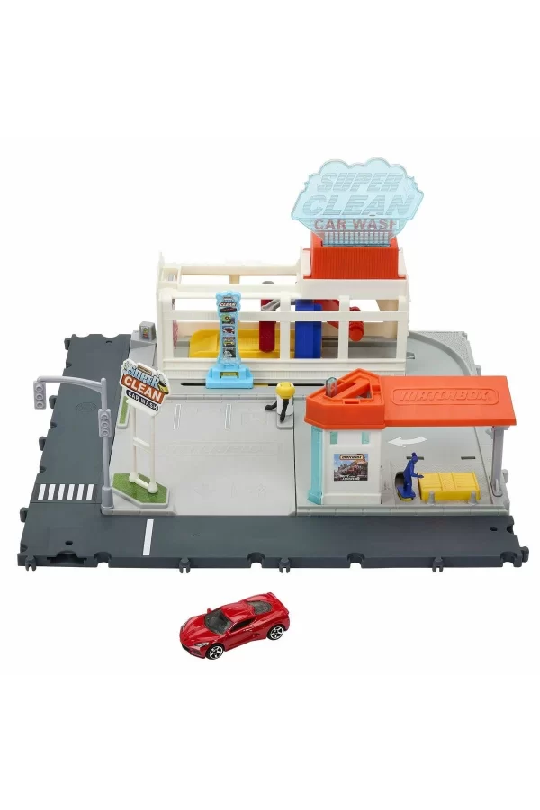 Hnj54 Matchbox Aksiyon Sürücüleri Süper Oto Yıkama Oyun Seti