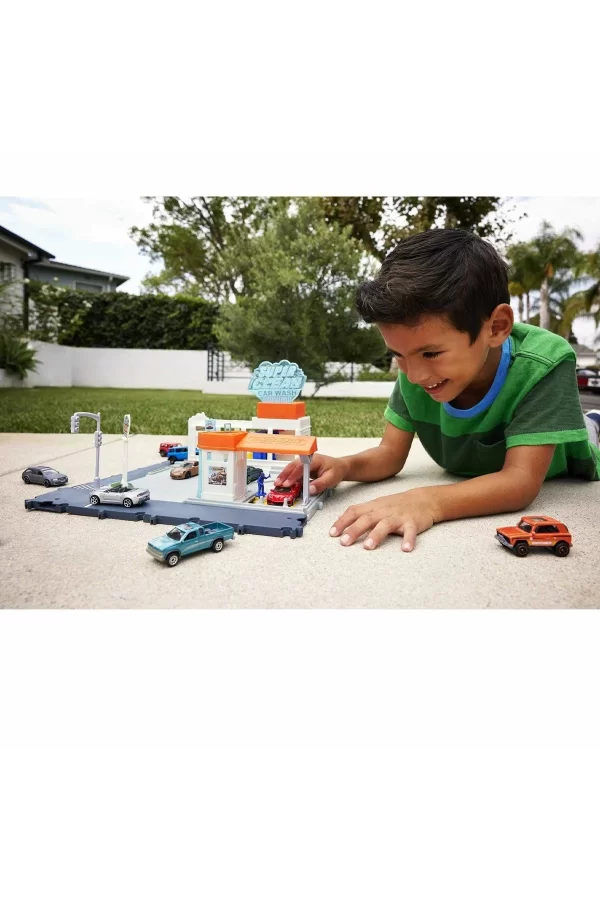 Hnj54 Matchbox Aksiyon Sürücüleri Süper Oto Yıkama Oyun Seti