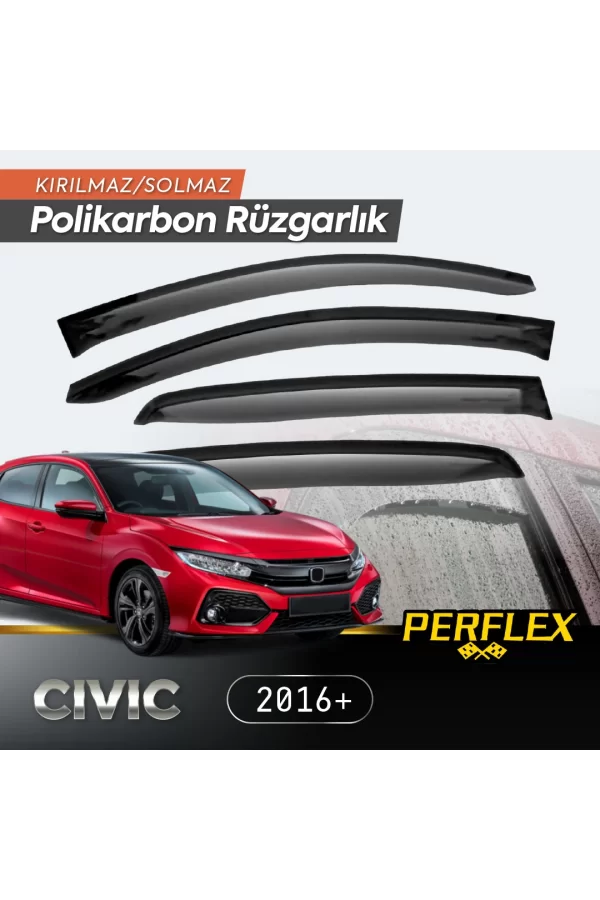 Honda Civic 2016+ Cam Rüzgarlığı V2 Mugen