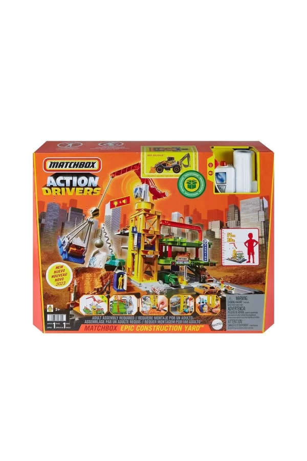 Hpd63 Matchbox Aksiyon Sürücüleri Muhteşem İnşaat Alanı Oyun Seti